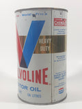 Vintage Ashland Valvoline All Climate Heavy Duty 5W30 Motor Oil One Quart 1.14 Litre Metal Can FULL Still Sealed Never Opened