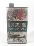 Vintage BA British American Oil Company Limited Utility Outboard 1 Imperial Quart Motor Oil Metal Can