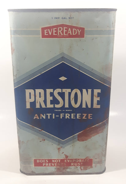 Vintage Prestone Brand Anti-Freeze One Imperial Gallon Metal Can - Canada