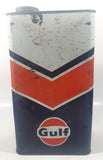 Vintage Gulf Oil Canada Limited Motor Oil One Imperial Gallon Metal Can