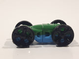 Kinder Surprise SE229 Sprinty Cars Blue Green Double Sided Plastic Miniature Toy Flip Car Vehicle