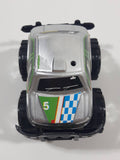 Unknown Brand Silver #5 Pull Back Plastic Toy Car Vehicle