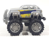 STCT 061 1706 Monster Struck Grey Push and Go Plastic Die Cast Toy Car Vehicle