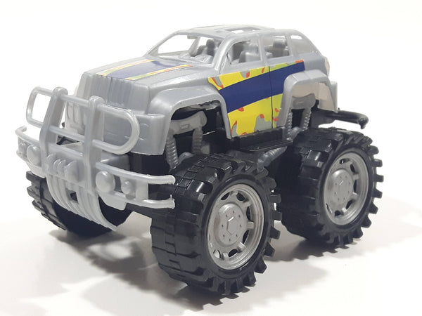 STCT 061 1706 Monster Struck Grey Push and Go Plastic Die Cast Toy Car Vehicle