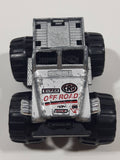 Soma Jeep Super Off Road 4x4 Silver Die Cast Toy Car Vehicle Bent Windshield