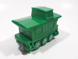 2017 McDonald's Happy Meal Christmas Train #12 Caboose Green Plastic Toy Train Car
