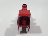 Train Locomotive Red Tin Metal Toy 3 1/2" Long Missing Rear Wheels
