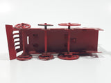 Train Locomotive Red Tin Metal Toy 3 1/2" Long Missing Rear Wheels