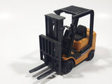 Unknown Brand Superwork TSTceh Fork Lift Yellow and Black Plastic Die Cast Toy Construction Equipment Vehicle