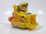 Spin Master Paw Patrol Rubble Character Bulldozer Yellow and Orange Plastic Die Cast Toy Car Vehicle 3 5/8" Long