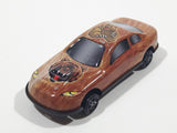 Unknown Brand Grizzly Bear Themed Brown Fur Texture Thin Metal Die Cast Toy Car Vehicle