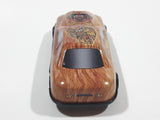 Unknown Brand Grizzly Bear Themed Brown Fur Texture Thin Metal Die Cast Toy Car Vehicle