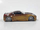 ERTL Joy Ride Universal Studios Fast and Furious Tokyo Drift 2006 Nissan 350Z Gold and Brown Die Cast Toy Car Vehicle Missing Tires 3 1/4" Long