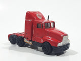Unknown Brand 10/06 Semi Tractor Truck Red Die Cast Toy Car Vehicle