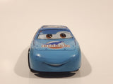 Disney Pixar #42 Lightning McQueen Dinoco Blue and Light Blue Plastic Body Die Cast Toy Car Vehicle