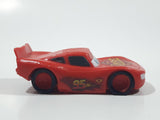 Disney Pixar Cars Lightning McQueen Red PVC Hard Rubber Toy Sports Car Vehicle