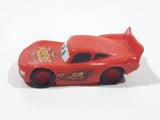 Disney Pixar Cars Lightning McQueen Red PVC Hard Rubber Toy Sports Car Vehicle