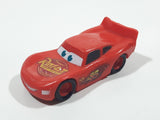 Disney Pixar Cars Lightning McQueen Red PVC Hard Rubber Toy Sports Car Vehicle