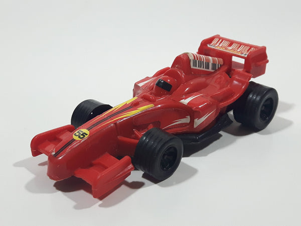 Unknown Brand No. 288A Formula 1 Grand Prix #55 Red Plastic Die Cast Toy Sports Car Vehicle