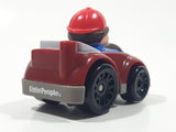 2018 Mattel Fisher Price Little People Red Cap Mustache Man in Dark Red Burgundy Plastic Toy Car Vehicle
