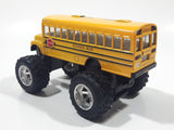 Kinsfun KS 5108 Whistler, Canada Monster Truck School Bus Yellow Pull Back Die Cast Toy Car Vehicle