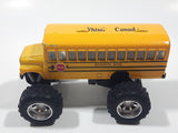 Kinsfun KS 5108 Whistler, Canada Monster Truck School Bus Yellow Pull Back Die Cast Toy Car Vehicle