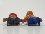 Lego Duplo 47394 Construction Worker Characters Orange Vests Yellow and Orange Helmets 2 1/2" Tall Plastic Toy Figures Set of 2
