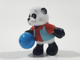 Ganz Webkinz Panda with Blue Bowling Ball 2" Tall PVC Toy Figure