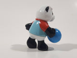 Ganz Webkinz Panda with Blue Bowling Ball 2" Tall PVC Toy Figure