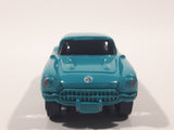 Maisto 1957 Chevrolet Corvette Teal With White Stripe Die Cast Toy Car Vehicle