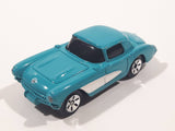 Maisto 1957 Chevrolet Corvette Teal With White Stripe Die Cast Toy Car Vehicle