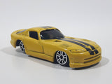 2009 Maisto 1998 Dodge Viper GT2 Yellow With Black Stripes Die Cast Toy Car Vehicle Missing Spoiler