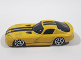 2009 Maisto 1998 Dodge Viper GT2 Yellow With Black Stripes Die Cast Toy Car Vehicle Missing Spoiler