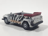 2011 Matchbox Jungle Explorers Volkswagen Type 181 (1974) White Black Zebra Pattern Die Cast Toy Car Vehicle Missing Windshield