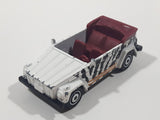 2011 Matchbox Jungle Explorers Volkswagen Type 181 (1974) White Black Zebra Pattern Die Cast Toy Car Vehicle Missing Windshield