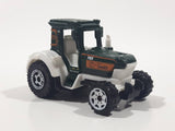 2010 Matchbox Farm Rigs Tractor Forest Green and White Die Cast Toy Car Farm Machinery Vehicle
