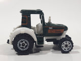 2010 Matchbox Farm Rigs Tractor Forest Green and White Die Cast Toy Car Farm Machinery Vehicle