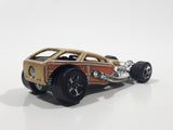 2001 Hot Wheels Surf Crate Gold Die Cast Toy Car Vehicle No Surfboard