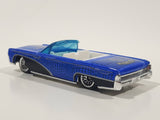 2001 Hot Wheels Hippie Mobiles '64 Lincoln Continental Convertible Metalflake Blue Die Cast Toy Car Vehicle