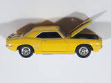 2001 Johnny Lightning Popular Hot Rodding 1969 Chevrolet Camaro Yellow with Black Stripes Die Cast Toy Car Vehicle with Opening Hood