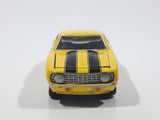 2001 Johnny Lightning Popular Hot Rodding 1969 Chevrolet Camaro Yellow with Black Stripes Die Cast Toy Car Vehicle with Opening Hood