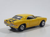 2001 Johnny Lightning Popular Hot Rodding 1969 Chevrolet Camaro Yellow with Black Stripes Die Cast Toy Car Vehicle with Opening Hood