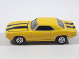 2001 Johnny Lightning Popular Hot Rodding 1969 Chevrolet Camaro Yellow with Black Stripes Die Cast Toy Car Vehicle with Opening Hood