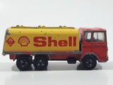 Vintage Majorette Saviem Shell Tanker Truck Red and Yellow 1:100 Scale Die Cast Toy Car Vehicle