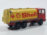 Vintage Majorette Saviem Shell Tanker Truck Red and Yellow 1:100 Scale Die Cast Toy Car Vehicle