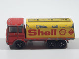 Vintage Majorette Saviem Shell Tanker Truck Red and Yellow 1:100 Scale Die Cast Toy Car Vehicle