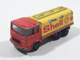 Vintage Majorette Saviem Shell Tanker Truck Red and Yellow 1:100 Scale Die Cast Toy Car Vehicle