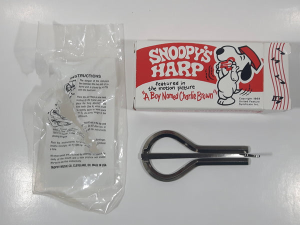 Vintage Trophy Music Co. Peanuts Snoopy's Harp Featured In The Motion Picture "A Boy Named Charlie Brown" Musical Instrument with box
