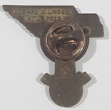 Vintage 1966 1967 Lions International 1917-1967 Golden 50th Anniversary 100% Attendance Two Piece Enamel Metal Pin