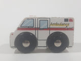 Ambulance White Wood Toy Vehicle
